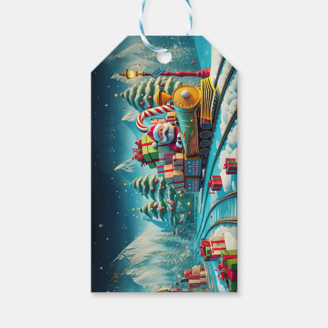 SANTA POLAR EXPRESS CHRISTMAS KVÄLL PRESENTETIKETT (Framsidan)