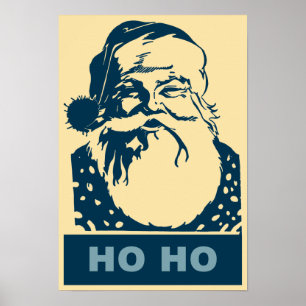 Santa Pop art God jul Ho Ho Poster
