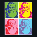 Santa Pop art God jul Poster<br><div class="desc">Popart God jul, en måste ha!</div>