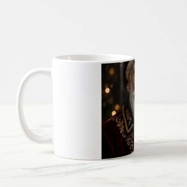 Santa Porträtt Jul Kaffe Mugg (Vänster)