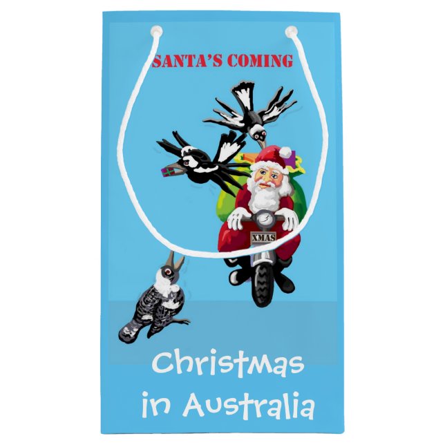 Santa postman som levererar presenter (Baksidan)