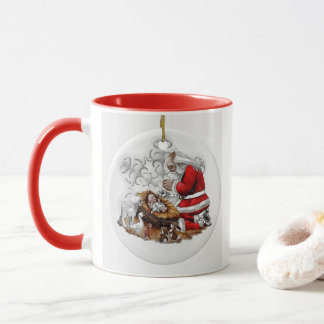 Santa Praying med Baby Jesus Mugg