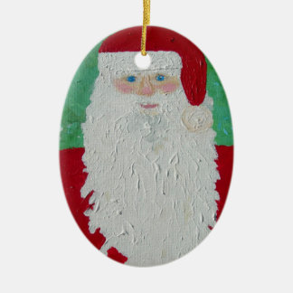 Santa prydnad julgransprydnad keramik