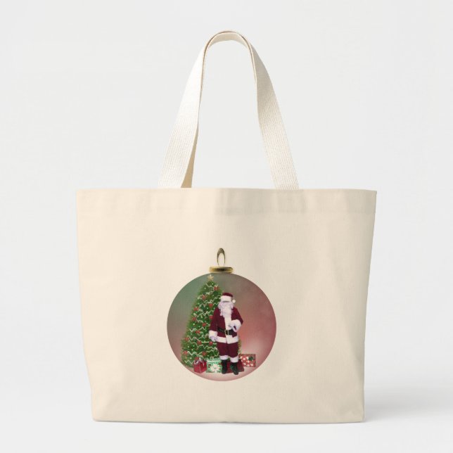 Santa prydnad jumbo tygkasse (Framsidan)