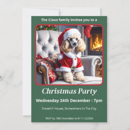 Santa Pudel jul Inbjudningar