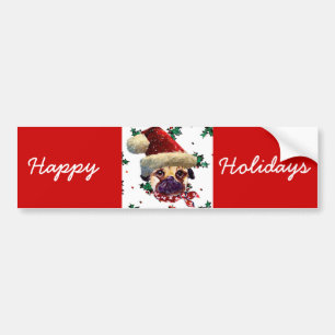 Santa Pug Bildekal