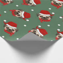 Santa Pug Christmas Pattern