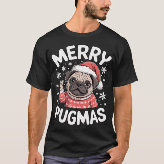 Santa Pug Hund Jul Pyjamas Glad Pugmas Match T Shirt