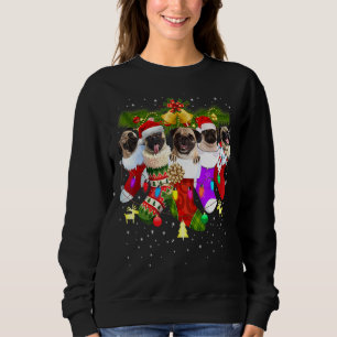 Santa Pugs in jul Socks Julafton Hund Pug Mamma T Shirt