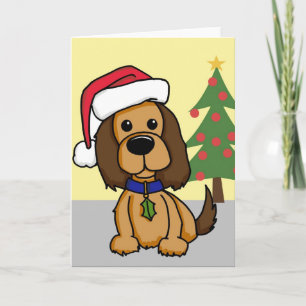 Santa Puppy Helgkort