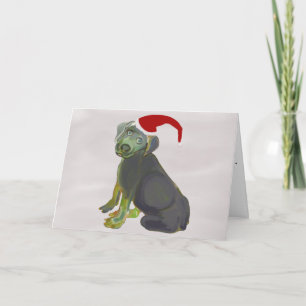 Santa Puppy-julen Helgkort