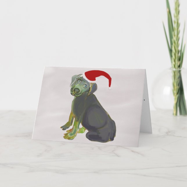 Santa Puppy-julen Helgkort (Framsida)