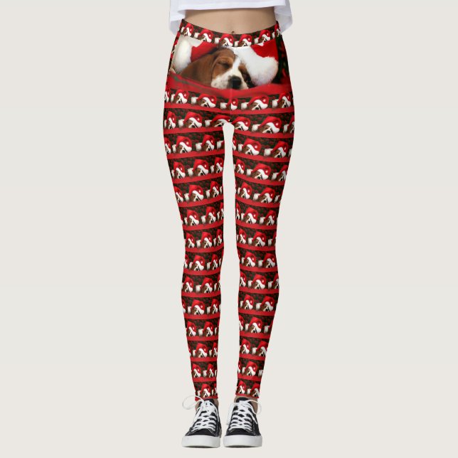 Santa Puppy Leggings (Framsida)