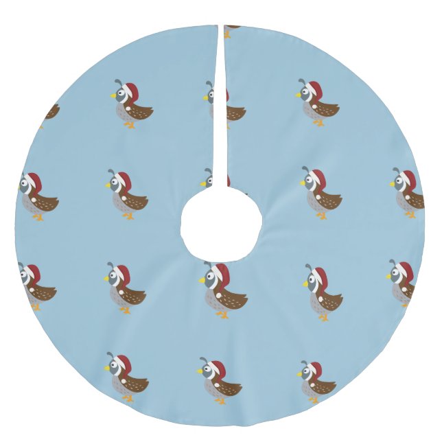 Santa Quail Julgransmatta Borstad Polyester (Framsidan)