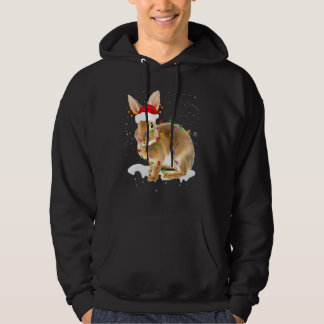 Santa Rabbit Christmas Lights Christmas Hoodie