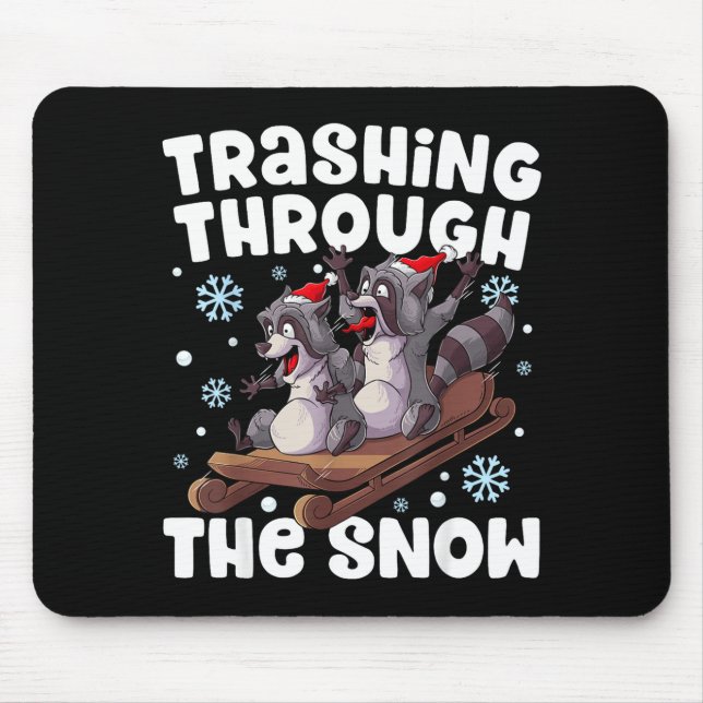 Santa Racoon Trashing Through The Snow Cute Christ Musmatta (Framsidan)