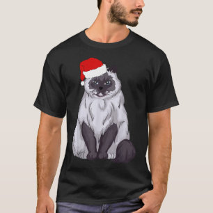 Santa Ragdoll Cat jul Pajama Funny Julafton Gift T Shirt