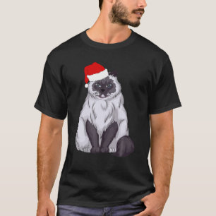 Santa Ragdoll Cat jul Pajama T Funny Julafton Gi T Shirt