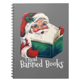 Santa Reads Banned Bokar Anteckningsbok