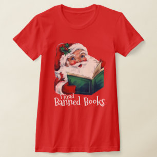 Santa Reads Banned Bokar T Shirt