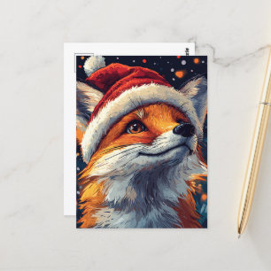 Santa Red Fox Vykort