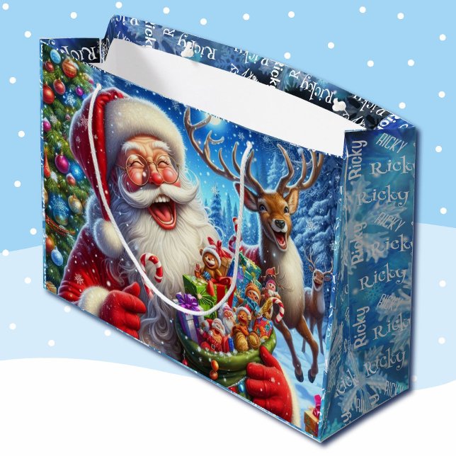 Santa Reindeer  en Joke Add Child's Namn (Skapare uppladdad)