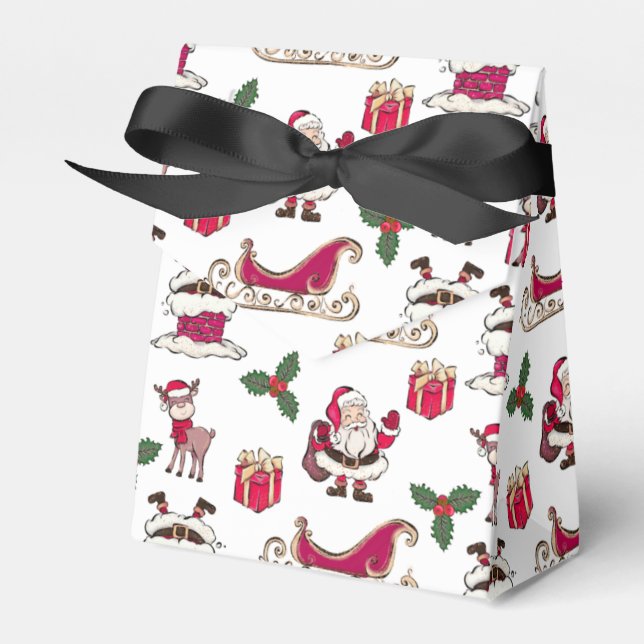 Santa Reindeer Gifts Sleighs Presentaskar (Framsidan Sidan)