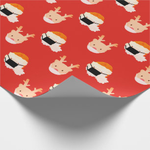 Santa Reindeer med Mask Red Presentpapper