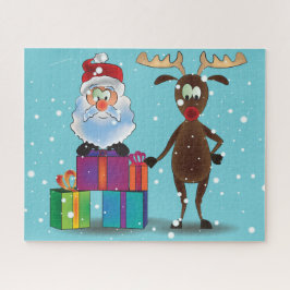 Santa & Reindeer Puzzle Pussel