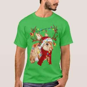 Santa Reindeer Rabit Julafton Light Santa Reindeer T Shirt