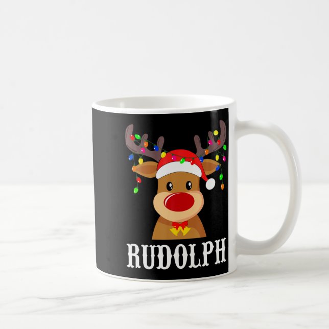 Santa Reindeer Rudolph Xmas Group Costume  Kaffemugg (Höger)