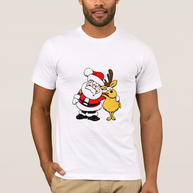 Santa & Reindeer T-Shirt (Framsida)