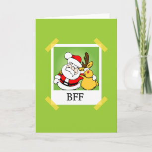 Santa & ren BFF Helgkort