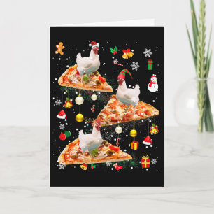 Santa Ren Jättekyckling Ridande Pizza Xmas Galax Kort