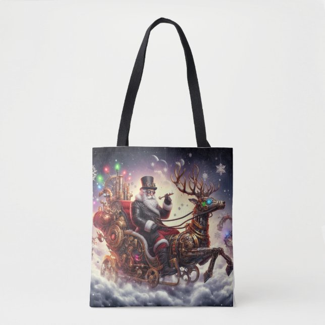 Santa/Ren steampunk jul/vinter Tygkasse (Framsida)