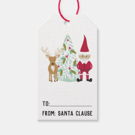 Santa Rener jul till och från Presentetikett