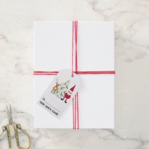 Santa Rener jul till och från Presentetikett