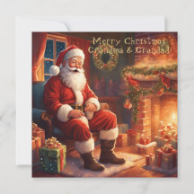 Santa Resting by the Fireplace | Grandma & Grandad