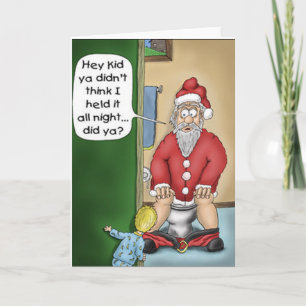 Santa Restroom Helgkort