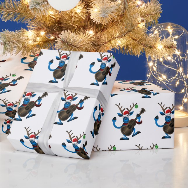 Santa Retder som spelar gitarr Presentpapper (Helgdagar)