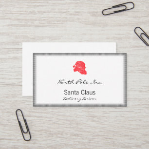 Santa Retro Silhouette Visitkort