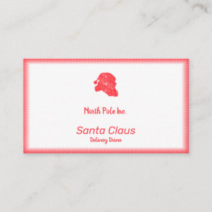 Santa Retro Silhouette Visitkort