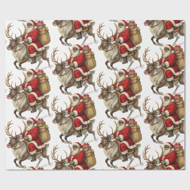 Santa Return Address Label  Presentpapper (Platt)