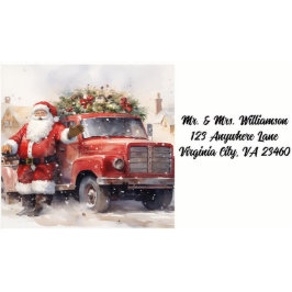 Santa Return-adressetikett Fraktsedel