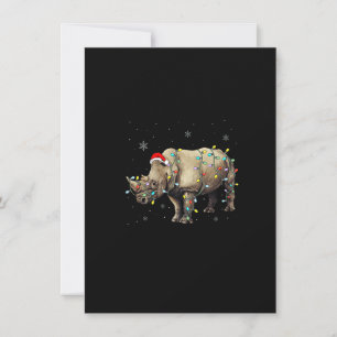 Santa Rhino jul Ljus Rhino Älskare Julafton Funn Inbjudningar