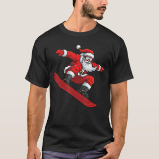 Santa Ride Snowboard Funny Christmas Freestyle Sno T Shirt