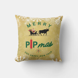Santa Riding a Bull Sleigh – Forex Pipmas Gift Kudde
