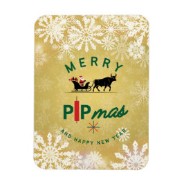 Santa Riding a Bull Sleigh – Forex Pipmas Gift Magnet