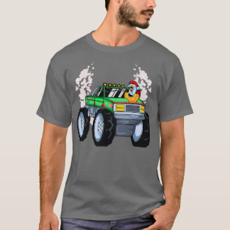 Santa Riding a Monster Lastbil 2 T Shirt