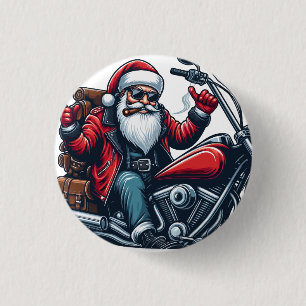 Santa Riding Bike Knapp